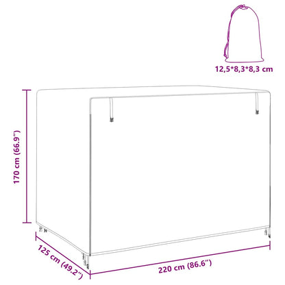Hoes voor buitenschommel 220 x 135 x 170 cm 600D Oxford Stof