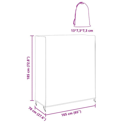 Hoes voor tuinmeubelen 165 x 70 x 185 cm 210D Oxford Stof