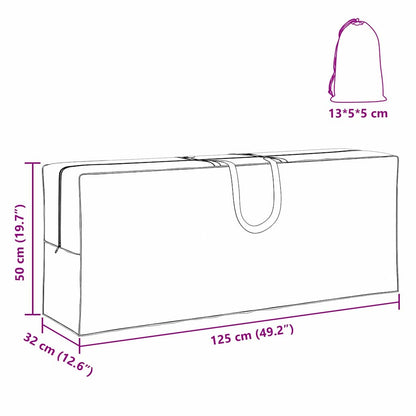 Buitenmeubelhoes Zwart 125 x 32 x 50 cm 210D oxford stof