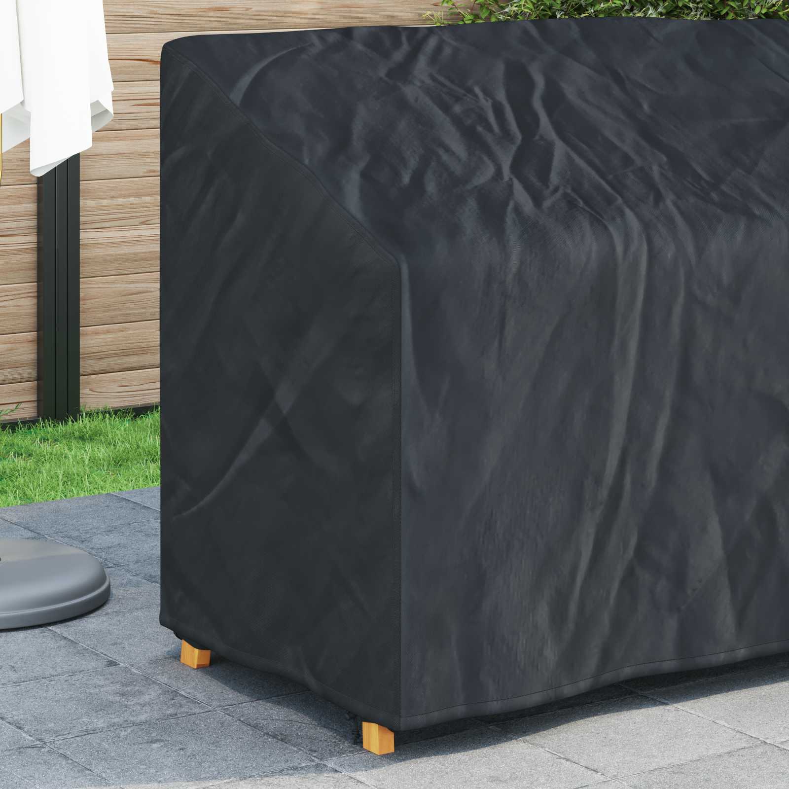 Tuinbankhoes Zwart 134 x 70 x 65 / 94 cm 210D Oxford Stof