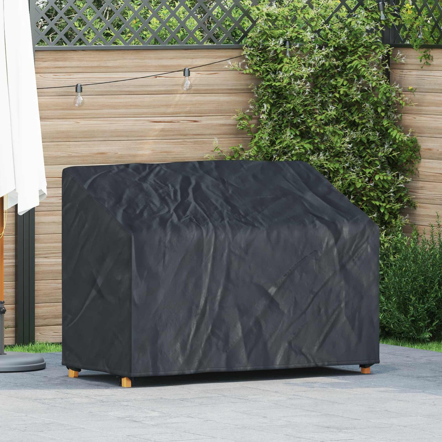 Tuinbankhoes Zwart 134 x 70 x 65 / 94 cm 420D Oxford Stof