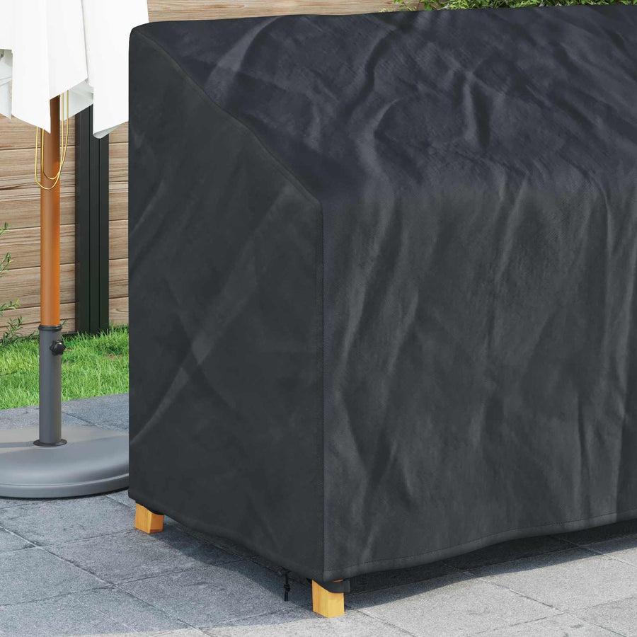 Tuinbankhoes Zwart 165 x 70 x 65 / 94 cm 210D Oxford Stof