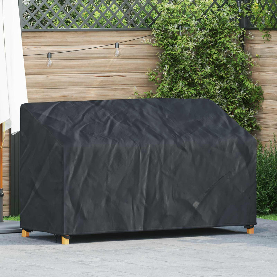 Tuinbankhoes Zwart 165 x 70 x 65 / 94 cm 210D Oxford Stof