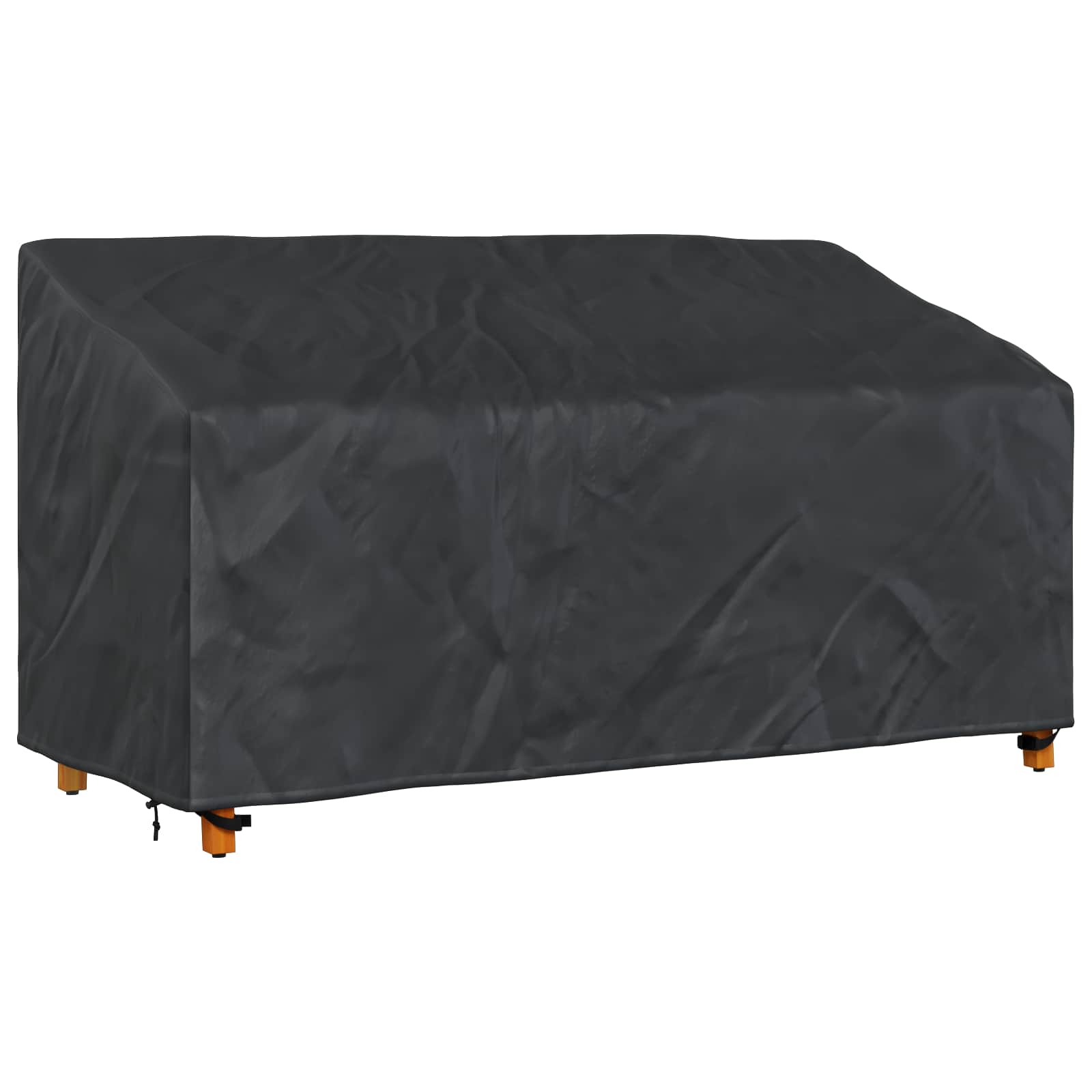 Tuinbankhoes Zwart 185 x 85 x 65 / 94 cm 210D Oxford Stof
