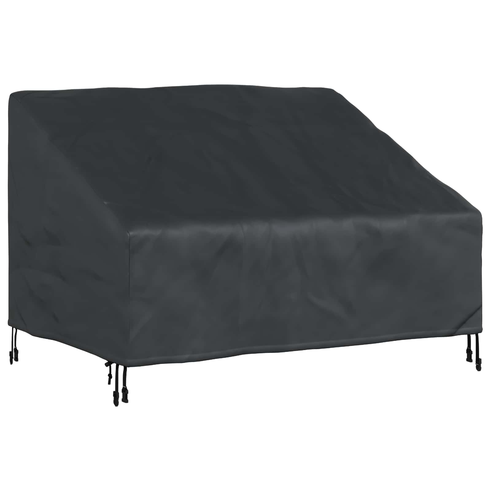 Tuinbankhoes Zwart 130 x 95 x 40 / 80 cm 210D Oxford Stof
