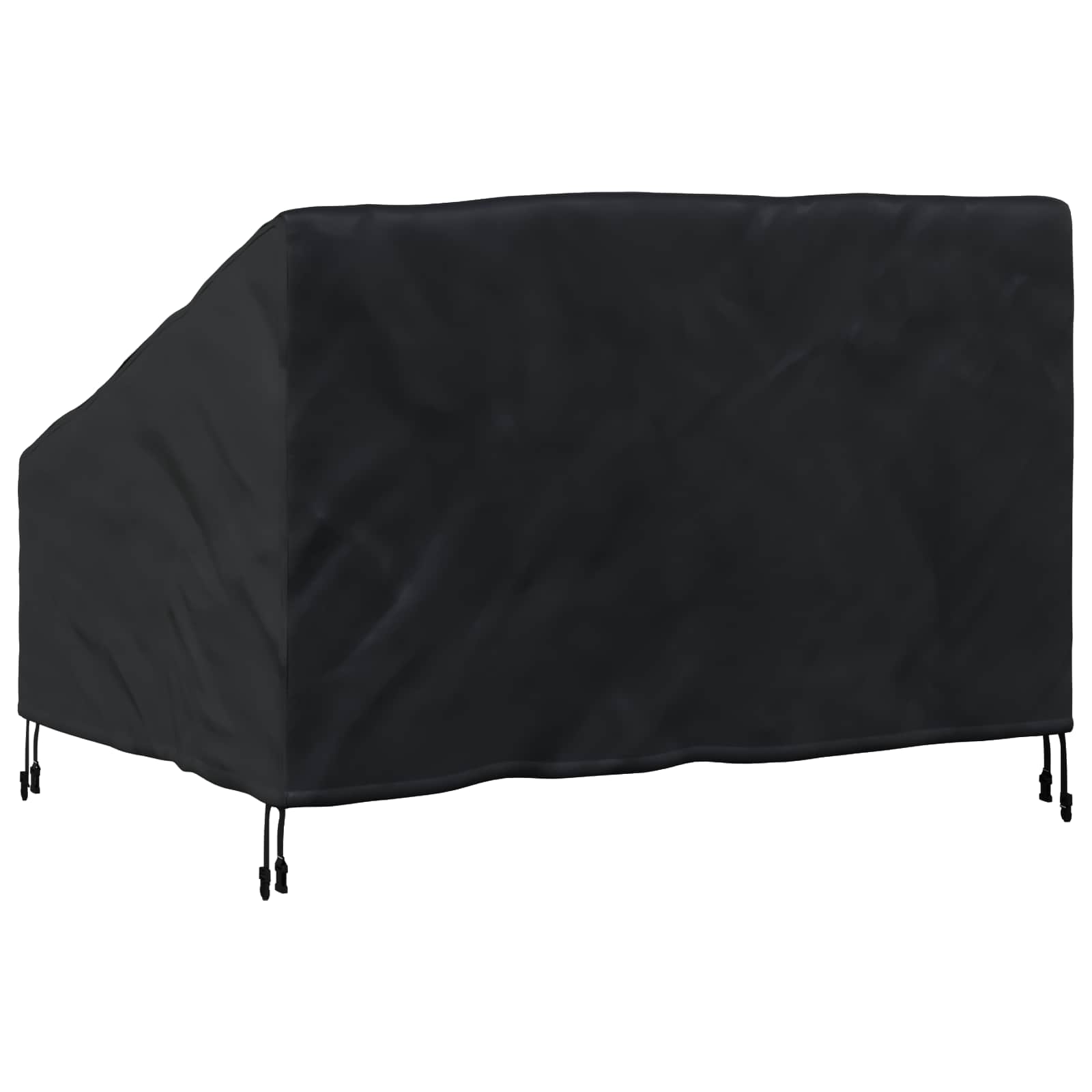 Tuinbankhoes Zwart 130 x 95 x 40 / 80 cm 600D Oxford Stof