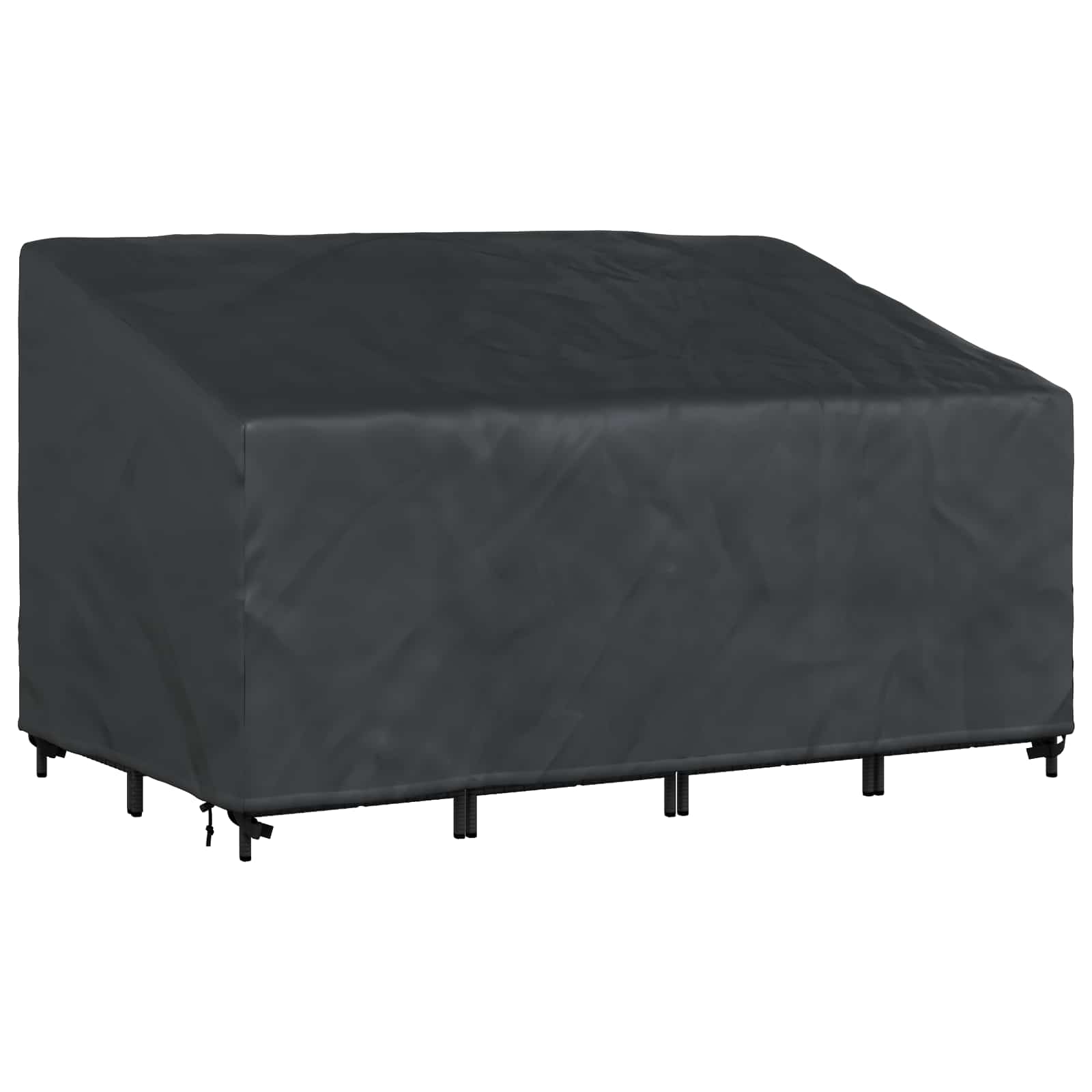 Tuinbankhoes Zwart 160 x 100 x 61 / 89 cm 210D Oxford Stof