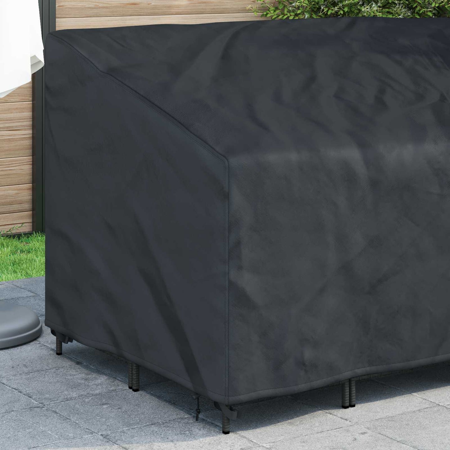 Tuinbankhoes Zwart 160 x 100 x 61 / 89 cm 420D Oxford Stof