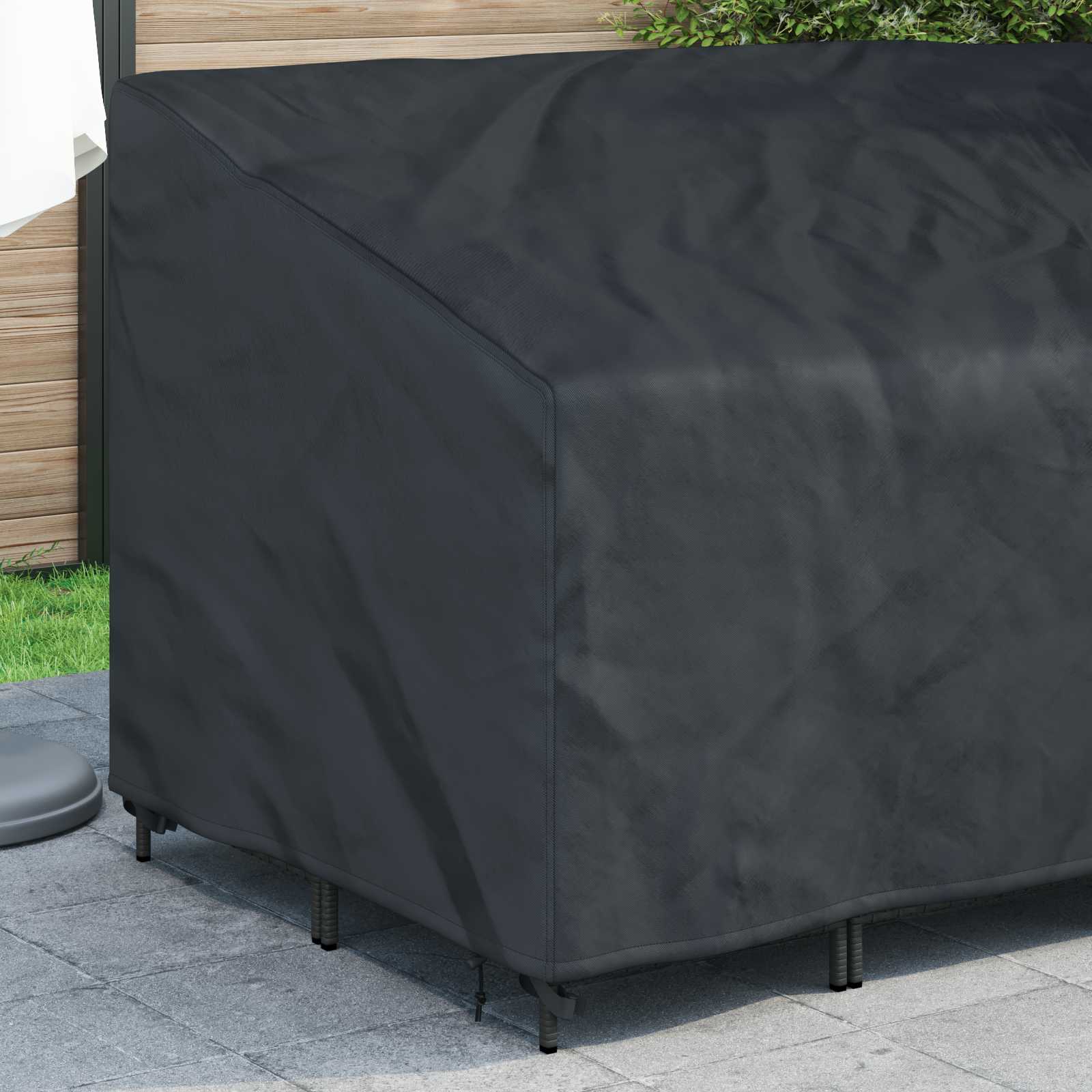 Tuinbankhoes Zwart 160 x 100 x 61 / 89 cm 420D Oxford Stof