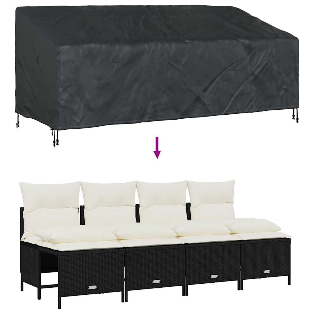 Tuinbankhoes Zwart 200 x 100 x 89 cm 210D Oxford Stof