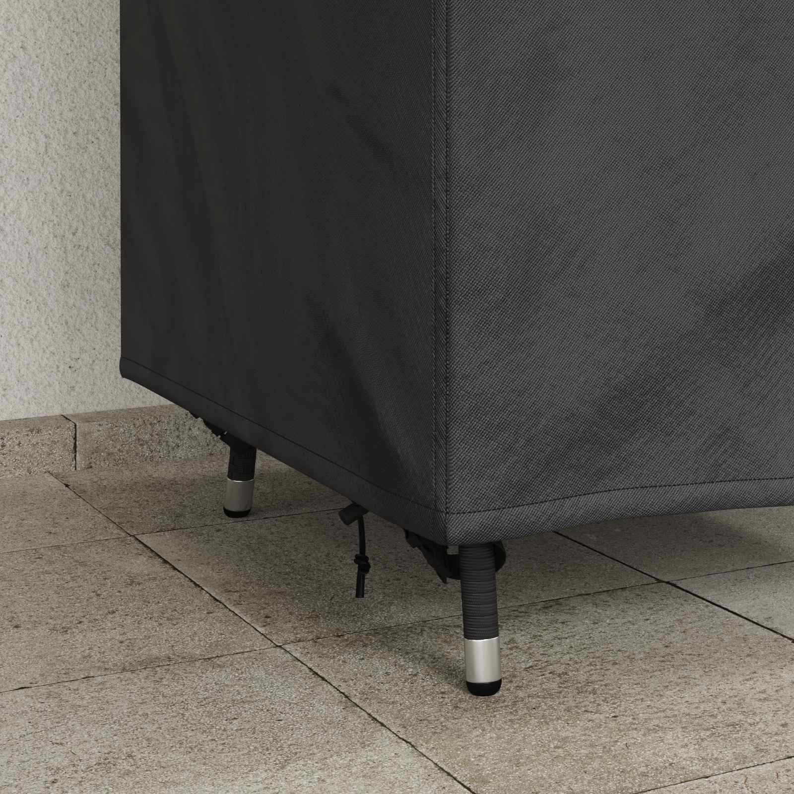 Tuinstoelhoes Zwart 70 x 70 x 85 / 125 cm 600D Oxford Stof