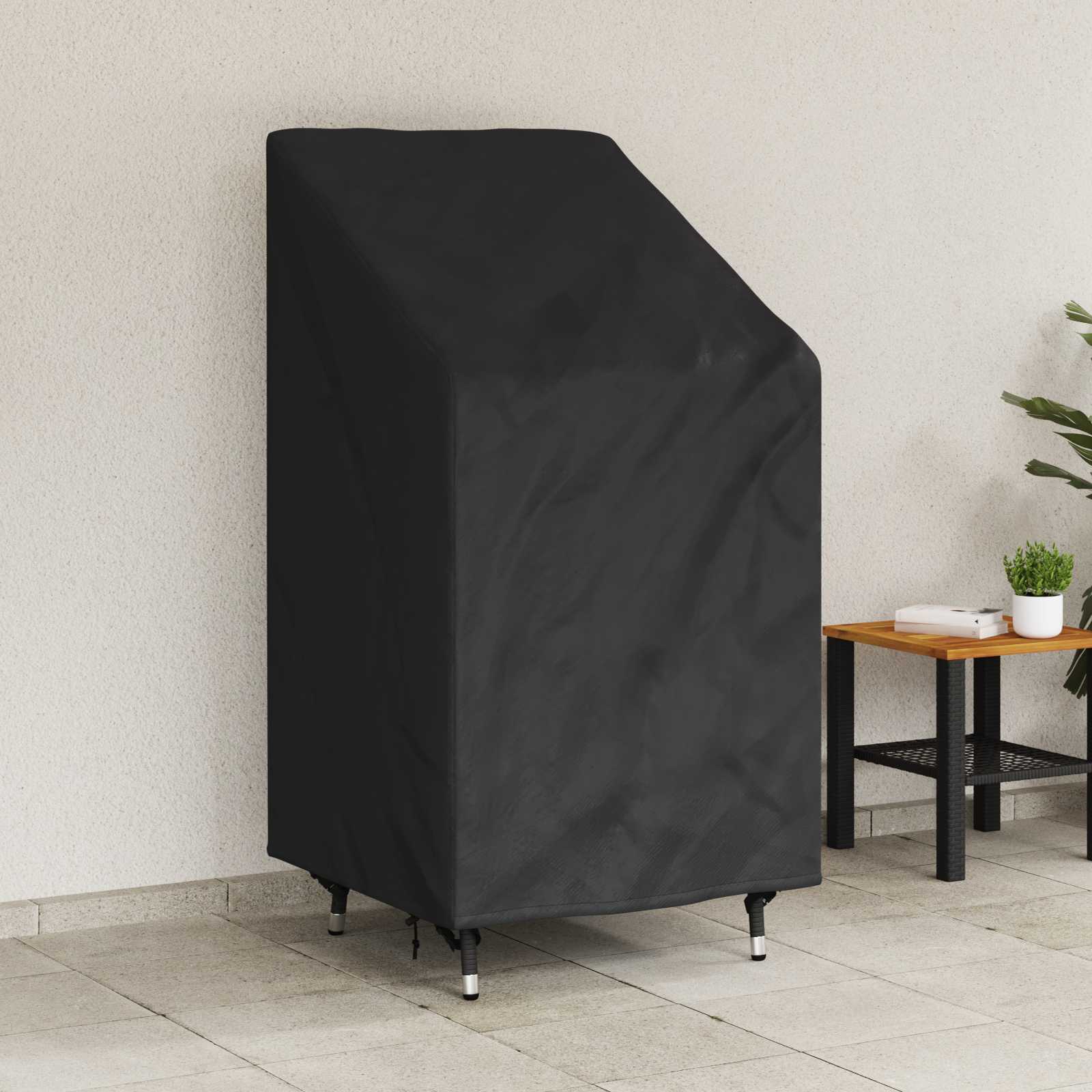 Tuinstoelhoes Zwart 70 x 70 x 85 / 125 cm 600D Oxford Stof