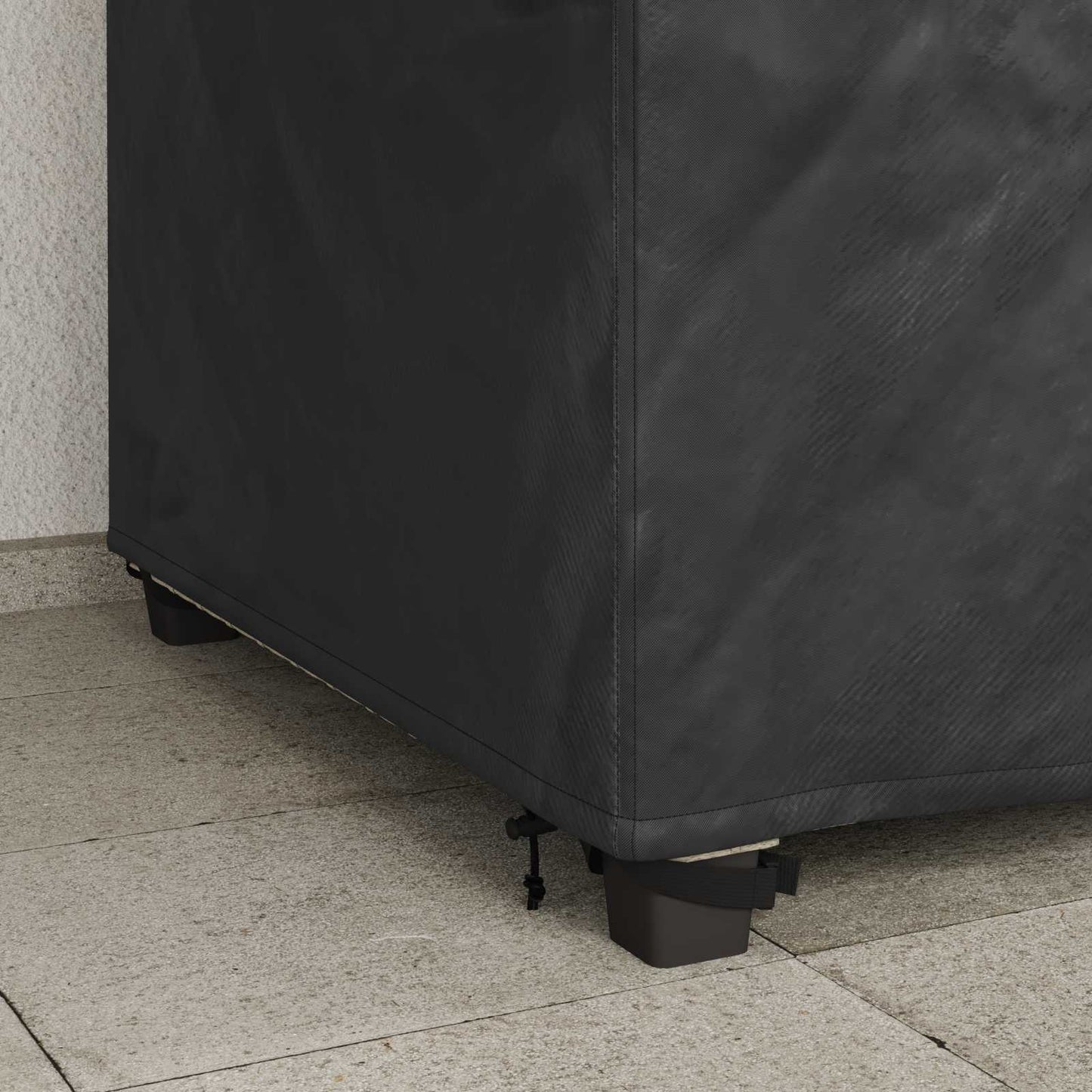 Tuinstoelhoes Zwart 90 x 90 x 50 / 75 cm 600D Oxford Stof