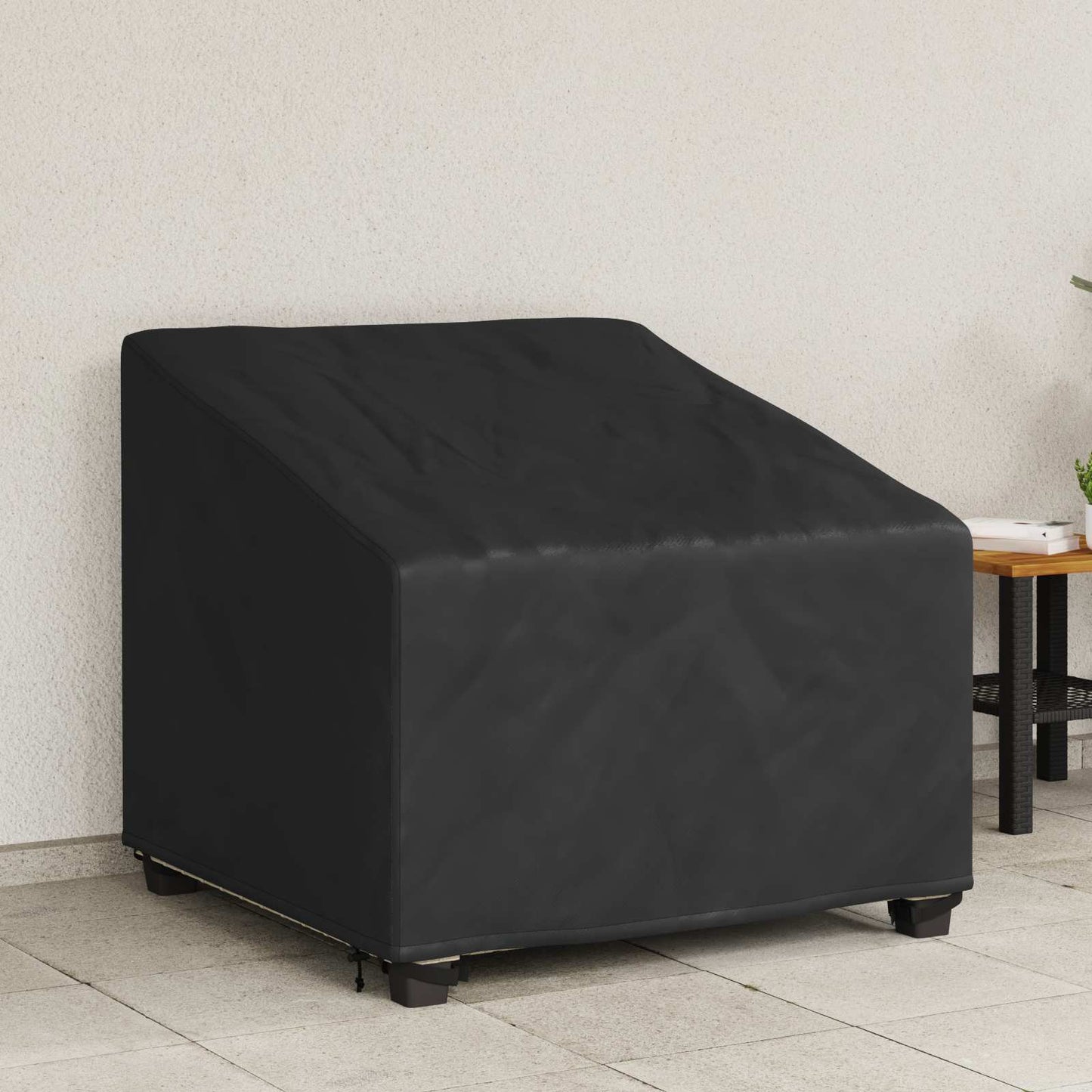 Tuinstoelhoes Zwart 90 x 90 x 50 / 75 cm 600D Oxford Stof