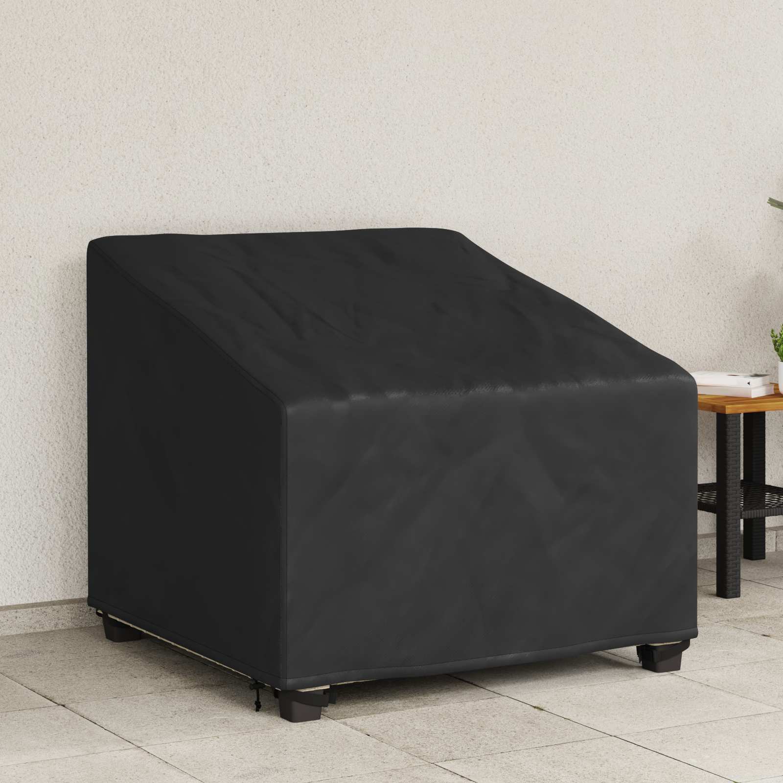 Tuinstoelhoes Zwart 90 x 90 x 50 / 75 cm 600D Oxford Stof