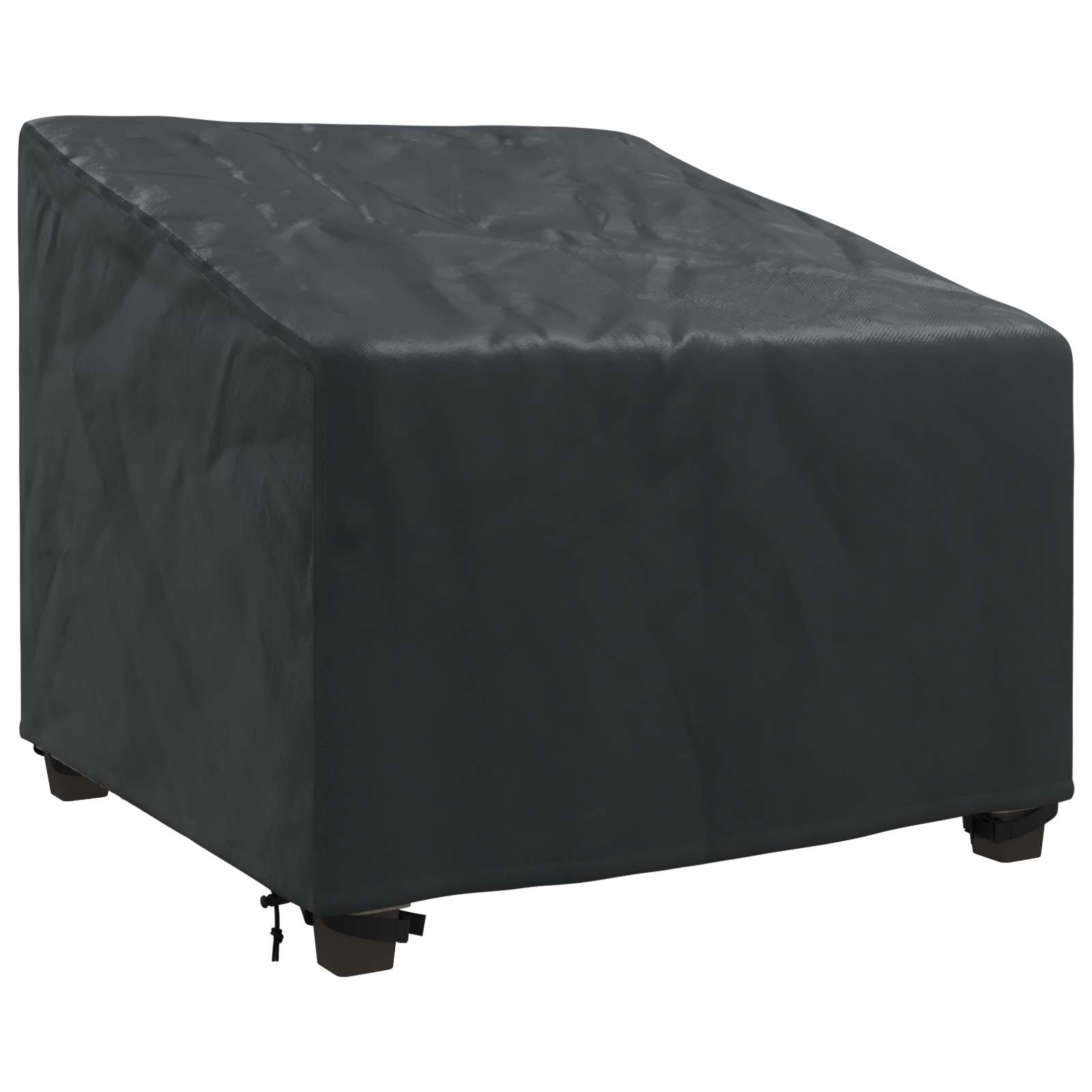 Tuinstoelhoes Zwart 90 x 90 x 50 / 75 cm 600D Oxford Stof