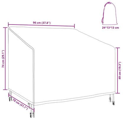 Buitenmeubelhoes Zwart 96 x 79 x 74 cm 420D oxford stof