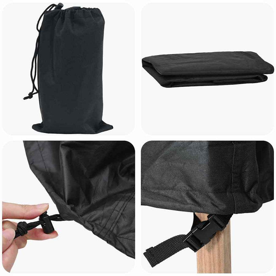 Buitenmeubelhoes Zwart 195 x 76 x 82 cm 210D oxford stof