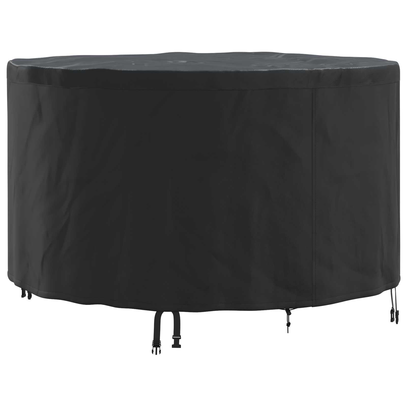 Hoes voor tuinmeubelen Zwart 128 x 128 x 71 cm 210D stof