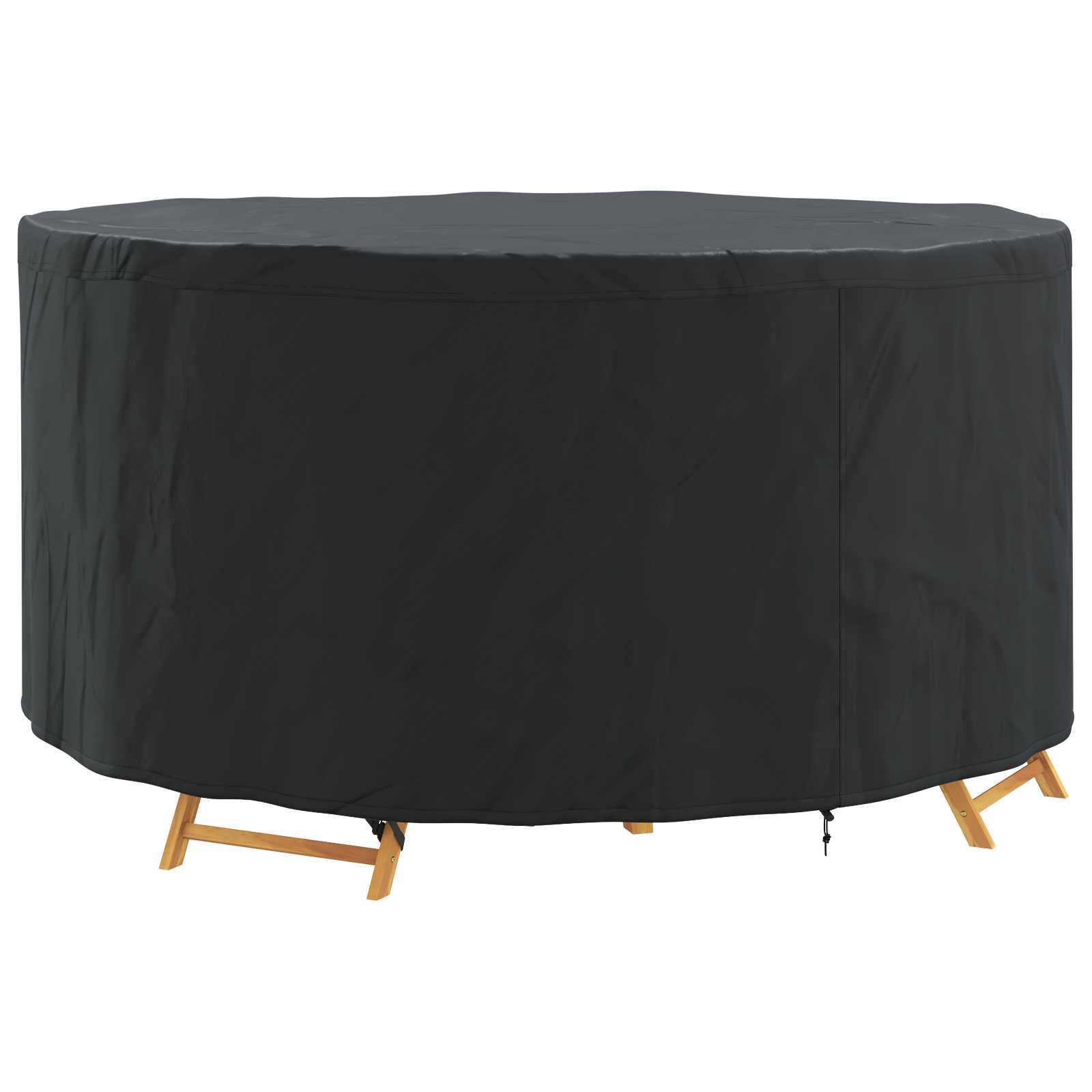 Hoes voor tuinmeubelen Zwart 182 x 182 x 85 cm 600D stof