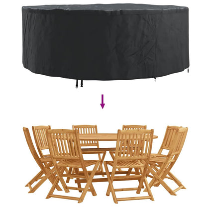 Buitenmeubelhoes Zwart 244 x 244 x 85 cm 420D oxford stof