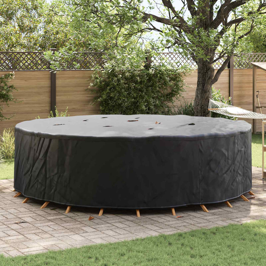 Hoes voor tuinmeubelen Zwart 320 x 320 x 105 cm 420D stof