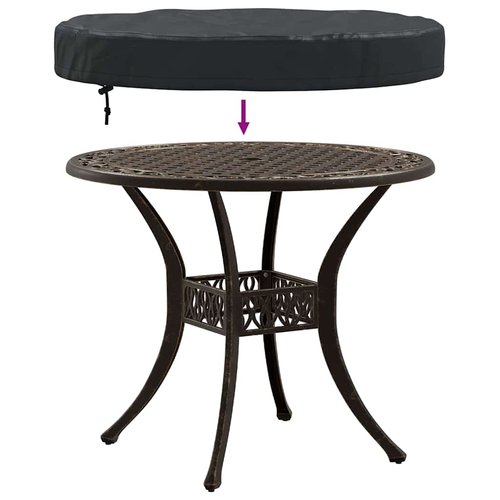 Buiten Tafel Hoes Zwart 62 x 62 x 10 cm 210D stof