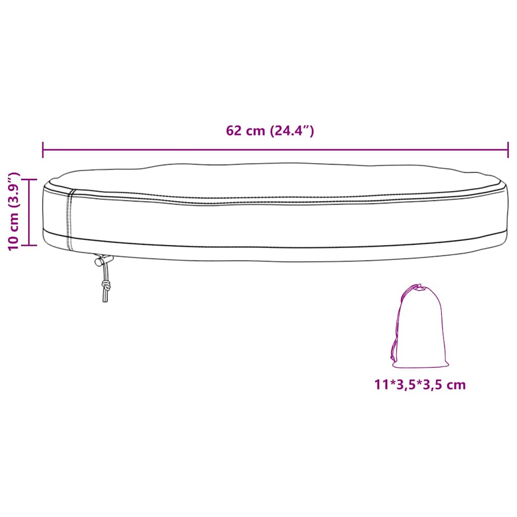 Buiten Tafel Hoes Zwart 62 x 62 x 10 cm 210D stof
