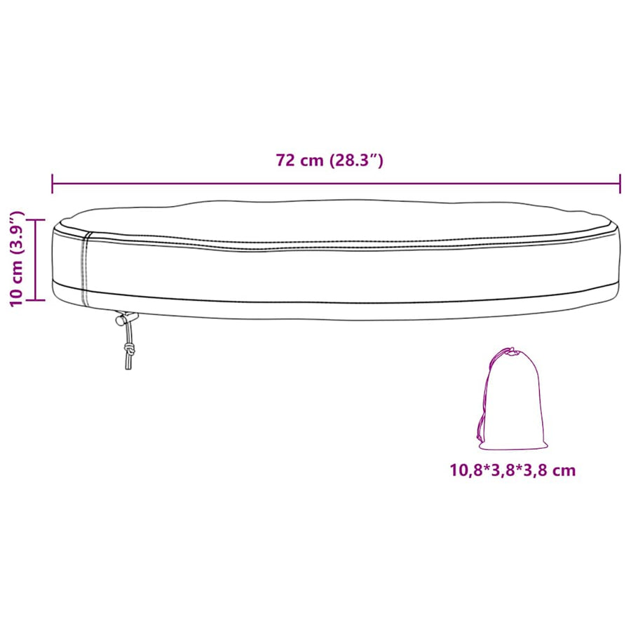Buiten Tafel Hoes Zwart 72 x 72 x 10 cm 210D stof
