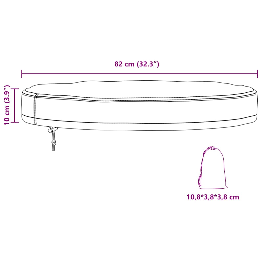 Buiten Tafel Hoes Zwart 82 x 82 x 10 cm 210D stof