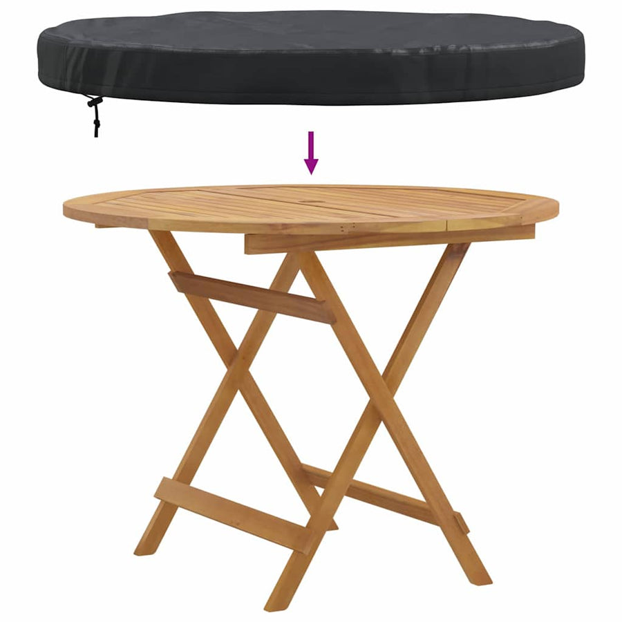 Buiten Tafel Hoes Zwart 102 x 102 x 10 cm 420D stof