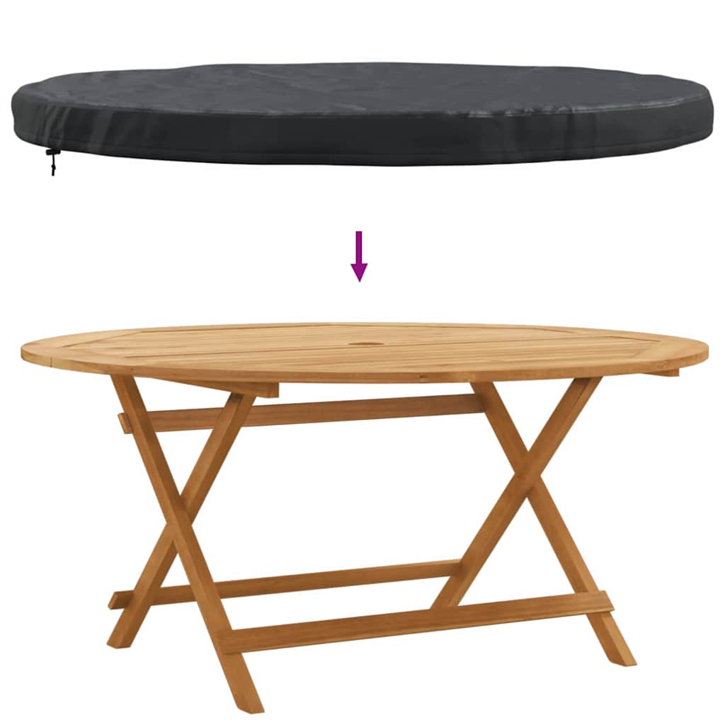 Buitenmeubelhoes Zwart 142 x 142 x 10 cm 600D oxford stof