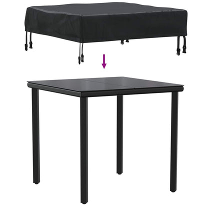 Tafel Dek Effen Zwart 62 x 62 x 15 cm Stof