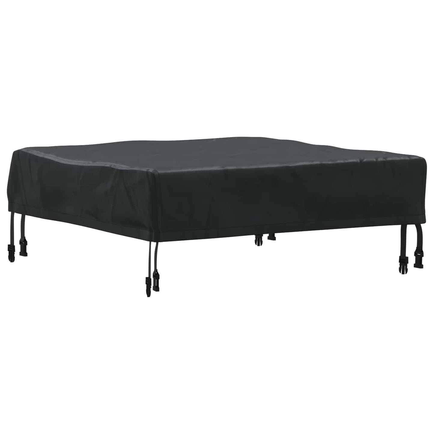 Tafel Dek Effen Zwart 82 x 82 x 15 cm Stof