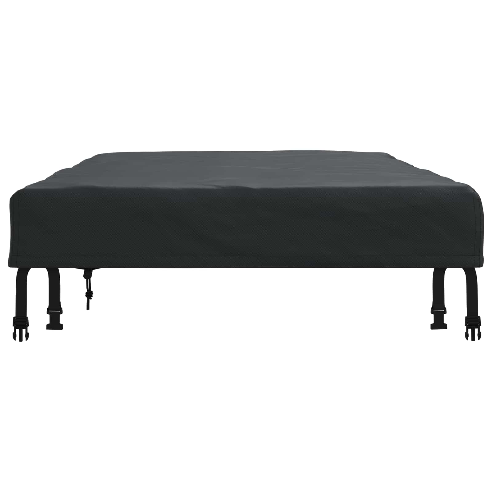 Tafel Dek Effen Zwart 142 x 82 x 15 cm Stof