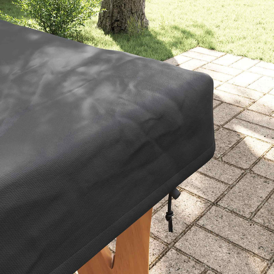 Tafel Dek Effen Zwart 182 x 92 x 15 cm Stof