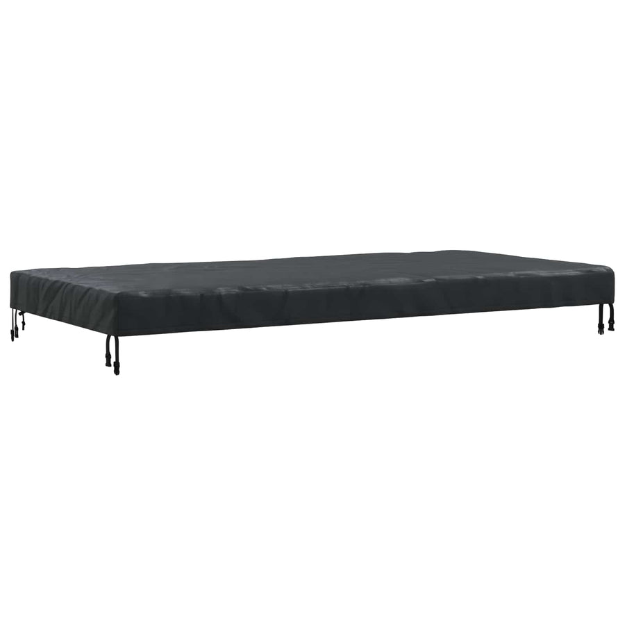 Tafel Dek Effen Zwart 202 x 92 x 15 cm Stof
