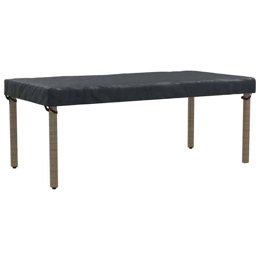 Tafel Dek Effen Zwart 202 x 92 x 15 cm Stof
