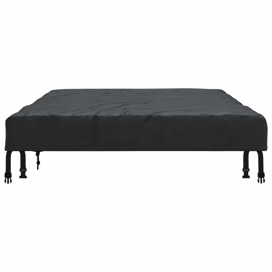 Tafel Dek Effen Zwart 202 x 92 x 15 cm Stof