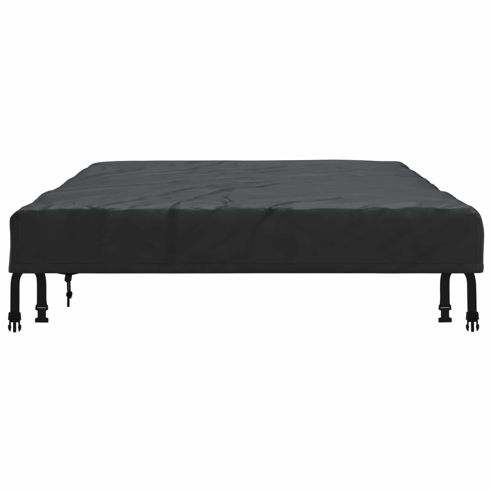 Tafel Dek Effen Zwart 202 x 102 x 15 cm Stof