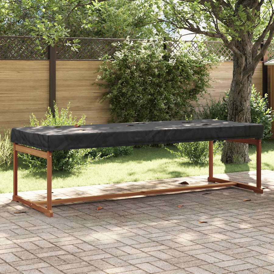 Tafel Dek Effen Zwart 242 x 102 x 15 cm Stof