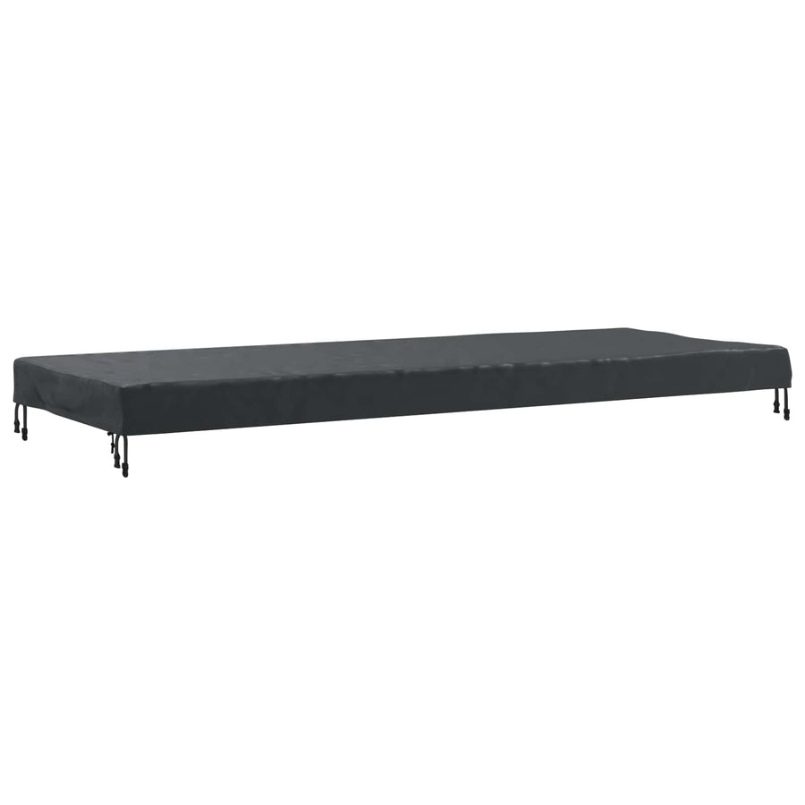 Tafel Dek Effen Zwart 242 x 102 x 15 cm Stof