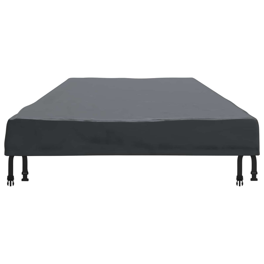 Tafel Dek Effen Zwart 242 x 102 x 15 cm Stof