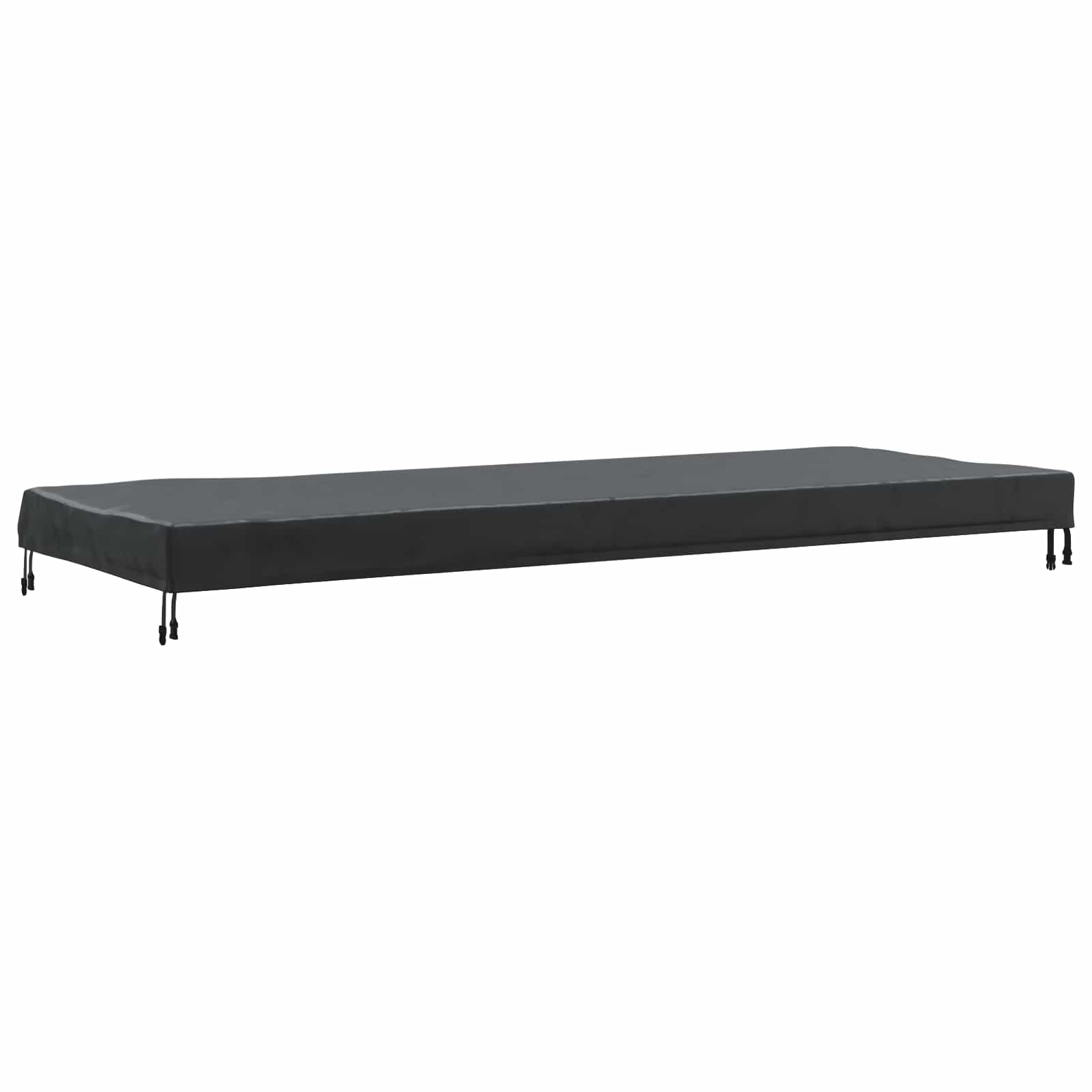 Tafel Dek Effen Zwart 262 x 102 x 15 cm Stof