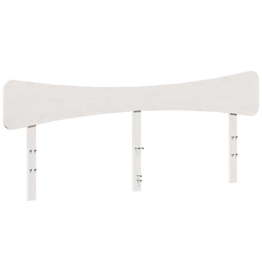 Bedframe zonder matras massief grenenhout wit 180x200 cm