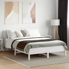 Bedframe massief grenenhout wit 140x200 cm