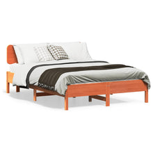 Bedframe zonder matras massief grenenhout wasbruin 120x200 cm