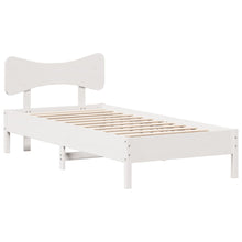 Bedframe zonder matras massief grenenhout wit 90x200 cm