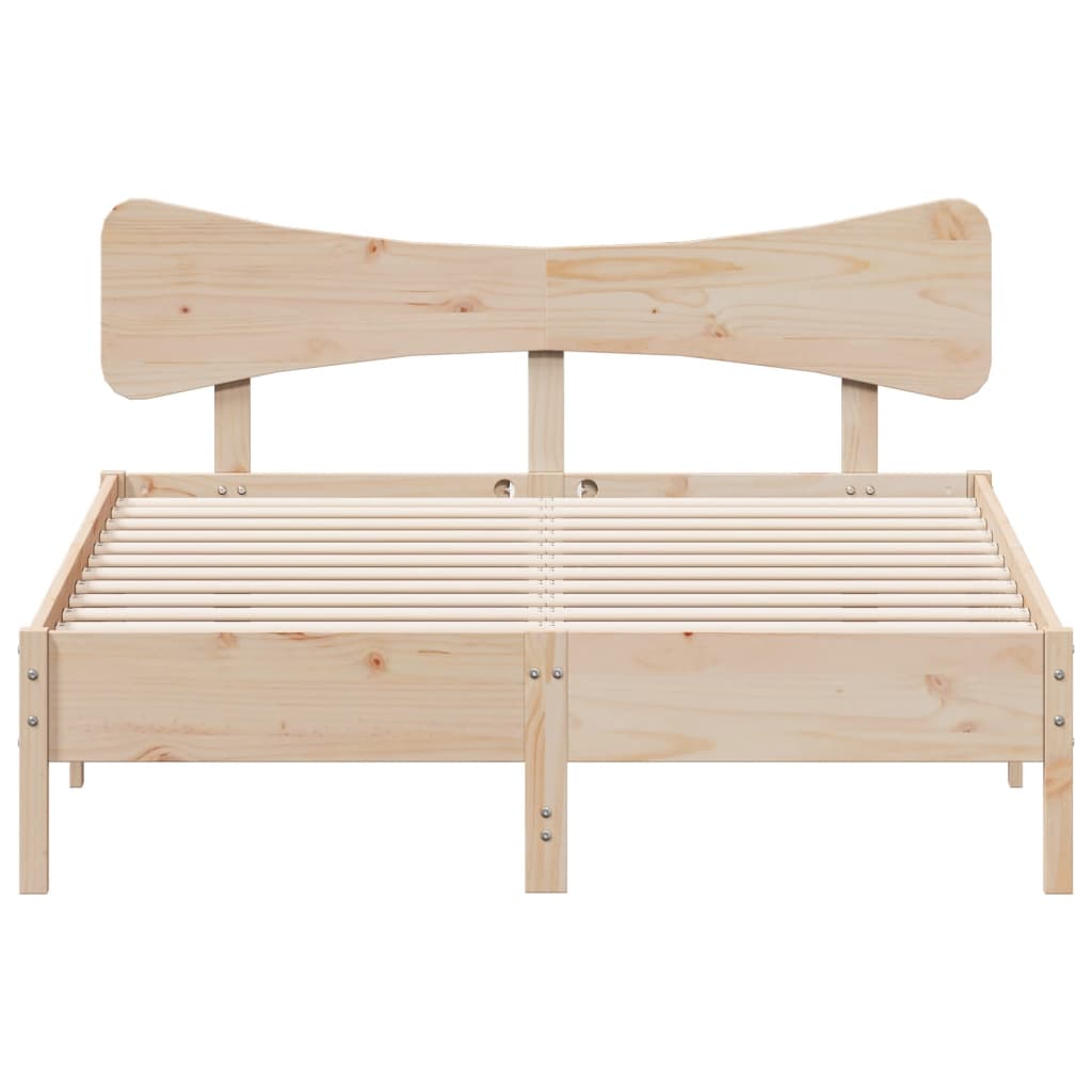 Bedframe zonder matras massief grenenhout 135x190 cm