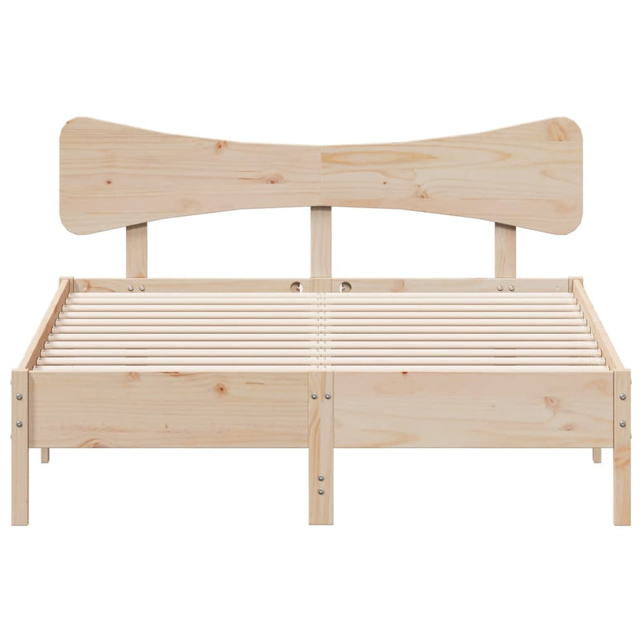 Bedframe zonder matras massief grenenhout 135x190 cm